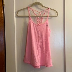 Lorna Jane ballerina workout top XS bubblegum pink